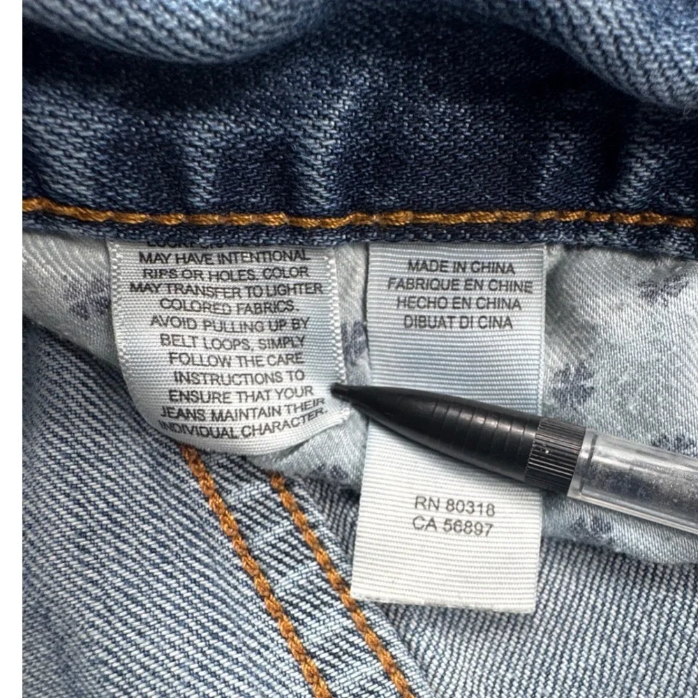 Lucky Brand 181 Relaxed Straight Mens Jeans Blue Medium Wash 40x30 Stretch Denim